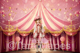 Pastel Painterly Circus Tent Digital Background - Pink Carnival Tent - Circus Digital Background (JPG FILE)