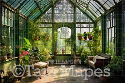 Greenhouse Digital Backdrop - Nature Digital Background JPG