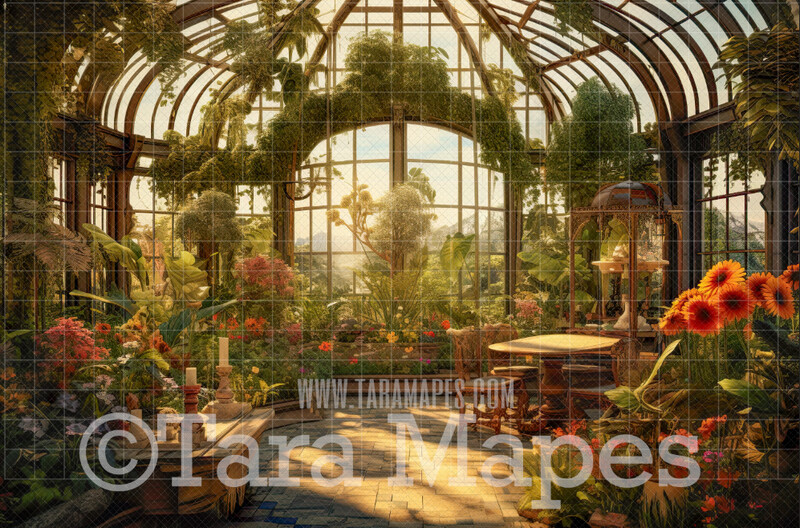 Greenhouse Digital Backdrop - Nature Digital Background JPG