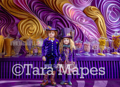 Candy Factory Digital Background -  Chocolate Factory Digital Background (JPG FILE)