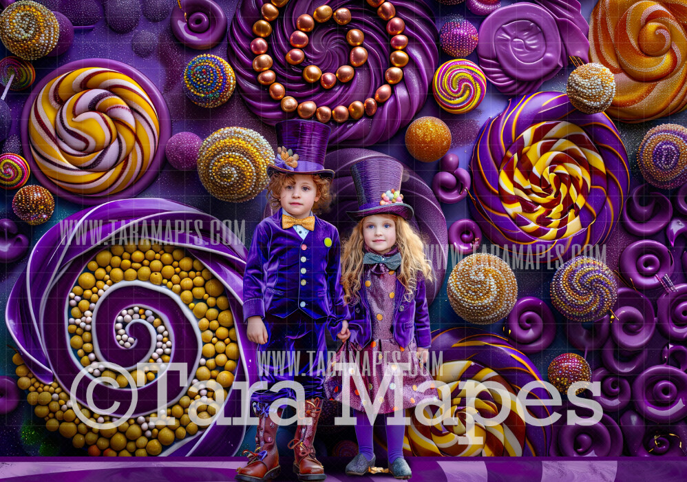 Candy Factory Digital Background -  Chocolate Factory Digital Background (JPG FILE)