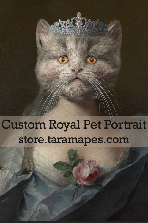 Custom Royal Pet Portrait of Your Pet Canvas Print