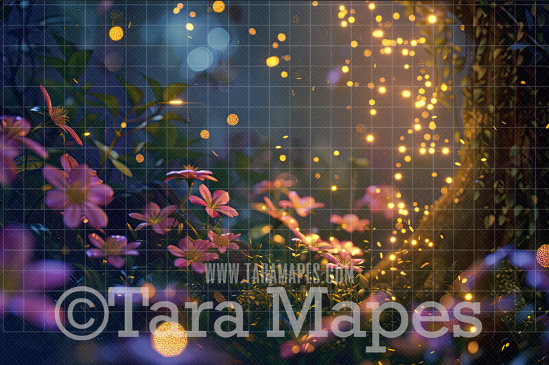 Enchanted Forest - Magic Fairy Forest Digital Background Backdrop - Fairytale Digital Backdrop