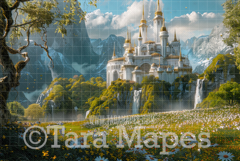 Fairytale Castle - Digital Background - Castle Digital Backdrop