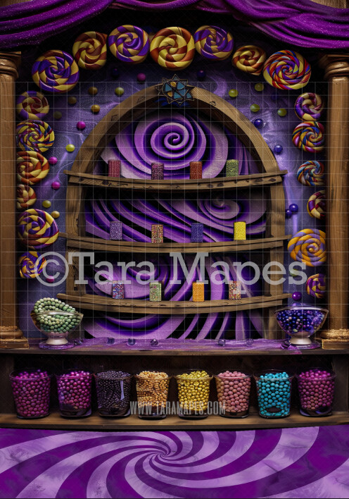 Candy Factory Digital Background - Chocolate Factory Digital Background (JPG FILE)