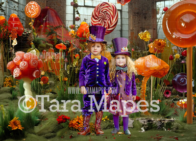 Candy Factory Digital Background -  Chocolate Factory Digital Background (JPG FILE)