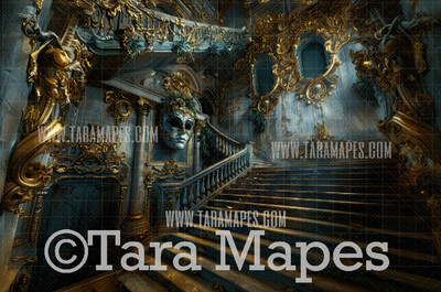 Masquerade Digital Backdrop - Mardi Gras Digital Background