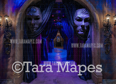 Masquerade Digital Backdrop - Mardi Gras Digital Background