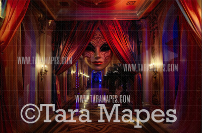 Masquerade Digital Backdrop - Mardi Gras Digital Background