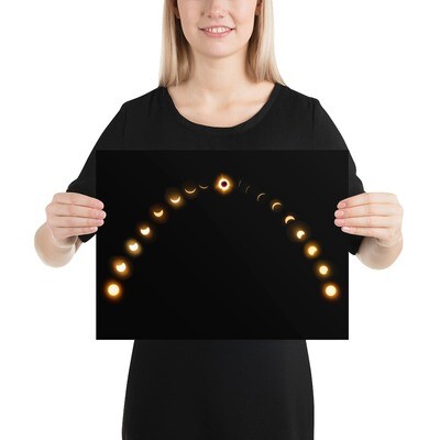 2024 Solar Eclipse Circle Print on Poster Paper by Tara Mapes