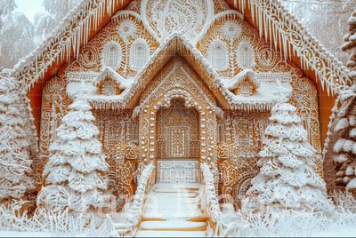 Christmas Gingerbread House Digital Backdrop - Christmas Gingerbread  - Christmas Digital Background