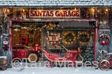 Santa&#39;s Garage Shop Digital Backdrop - Free Snow overlay - Christmas Holiday Digital Background Backdrop JPG