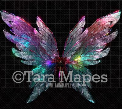 Fairy Wing Overlay - Fairy Wing Overlay - Crystal Digital Wings - Glitter Sparkles Fairy Wing - Digital Fairy Wings