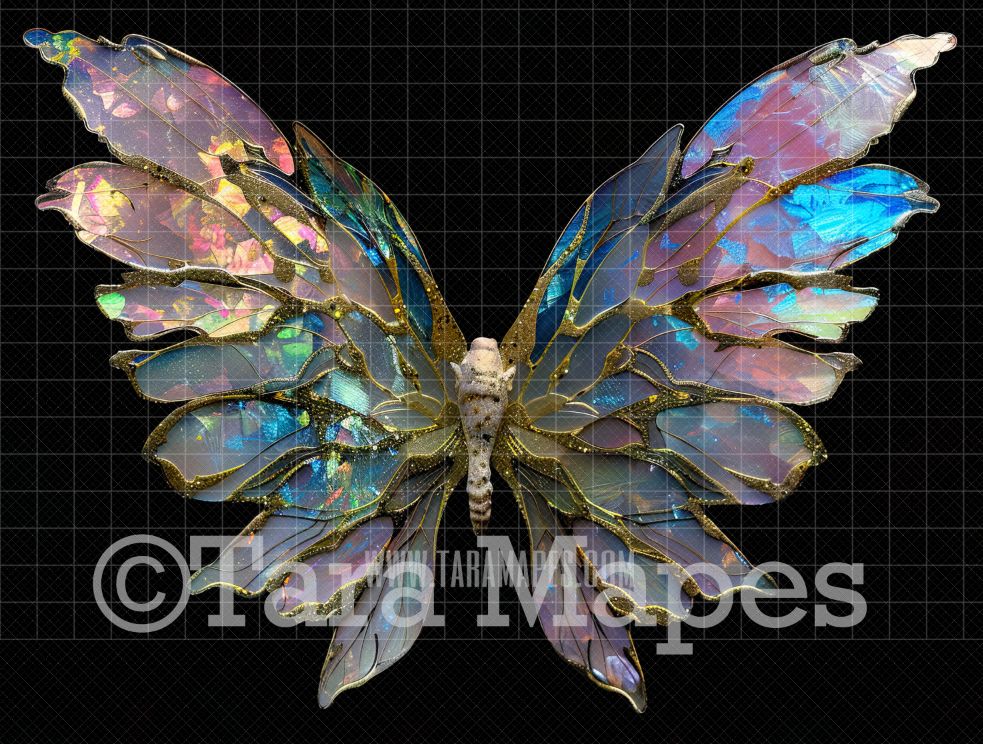 Fairy Wing Overlay - Fairy Wing Overlay - Crystal Digital Wings - Glitter Sparkles Fairy Wing - Digital Fairy Wings