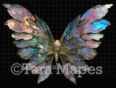 Fairy Wing Overlay - Fairy Wing Overlay - Crystal Digital Wings - Glitter Sparkles Fairy Wing - Digital Fairy Wings