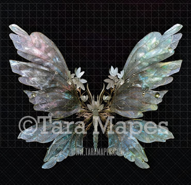 Fairy Wing Overlay - Fairy Wing Overlay - Crystal Digital Wings - Glitter Sparkles Fairy Wing - Digital Fairy Wings