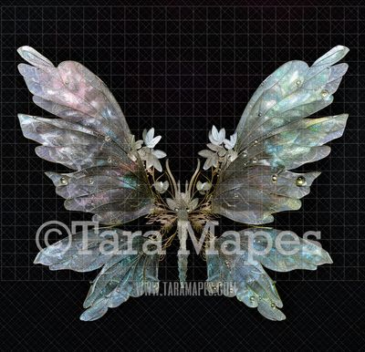 Fairy Wing Overlay - Fairy Wing Overlay - Crystal Digital Wings - Glitter Sparkles Fairy Wing - Digital Fairy Wings