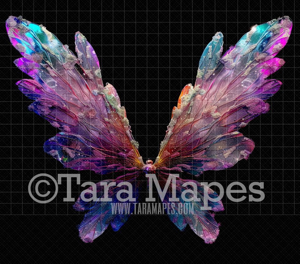 Fairy Wing Overlay - Fairy Wing Overlay - Crystal Digital Wings - Glitter Sparkles Fairy Wing - Digital Fairy Wings