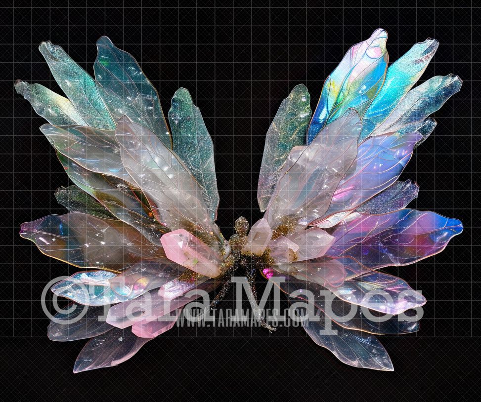 Fairy Wing Overlay - Fairy Wing Overlay - Crystal Digital Wings - Glitter Sparkles Fairy Wing - Digital Fairy Wings