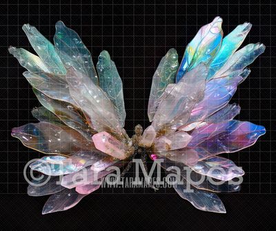 Fairy Wing Overlay - Fairy Wing Overlay - Crystal Digital Wings - Glitter Sparkles Fairy Wing - Digital Fairy Wings