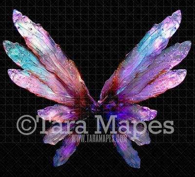 Fairy Wing Overlay - Fairy Wing Overlay - Crystal Digital Wings - Glitter Sparkles Fairy Wing - Digital Fairy Wings