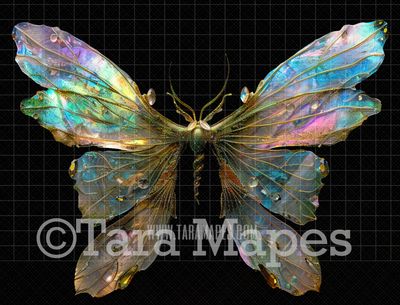 Fairy Wing Overlay - Fairy Wing Overlay - Crystal Digital Wings - Glitter Sparkles Fairy Wing - Digital Fairy Wings
