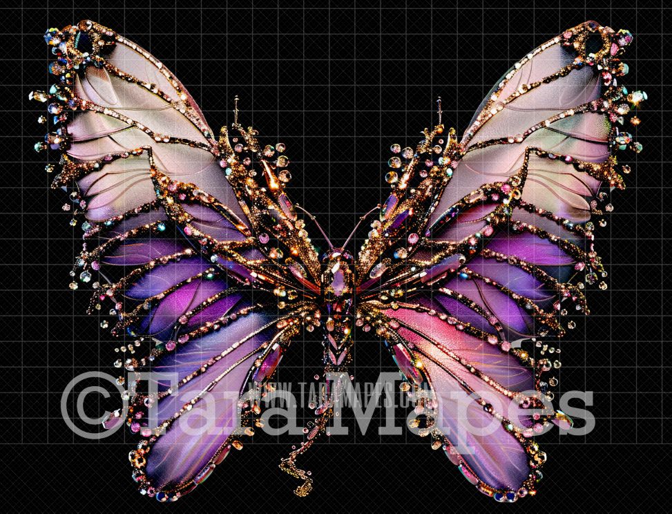 Fairy Wing Overlay - Fairy Wing Overlay - Crystal Digital Wings - Glitter Sparkles Fairy Wing - Digital Fairy Wings
