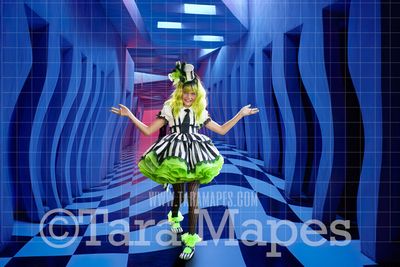 Bug Juice Surreal Hallway Halloween Digital Background