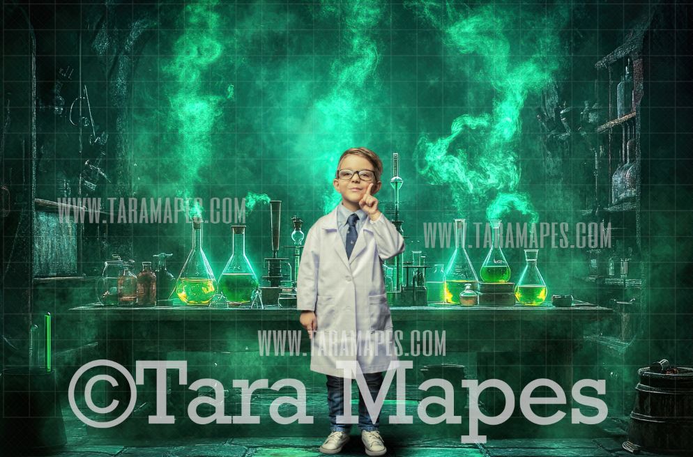 Mad Scientist Science Lab -JPG File- Chemistry Lab - Science Lab Digital Background Backdrop