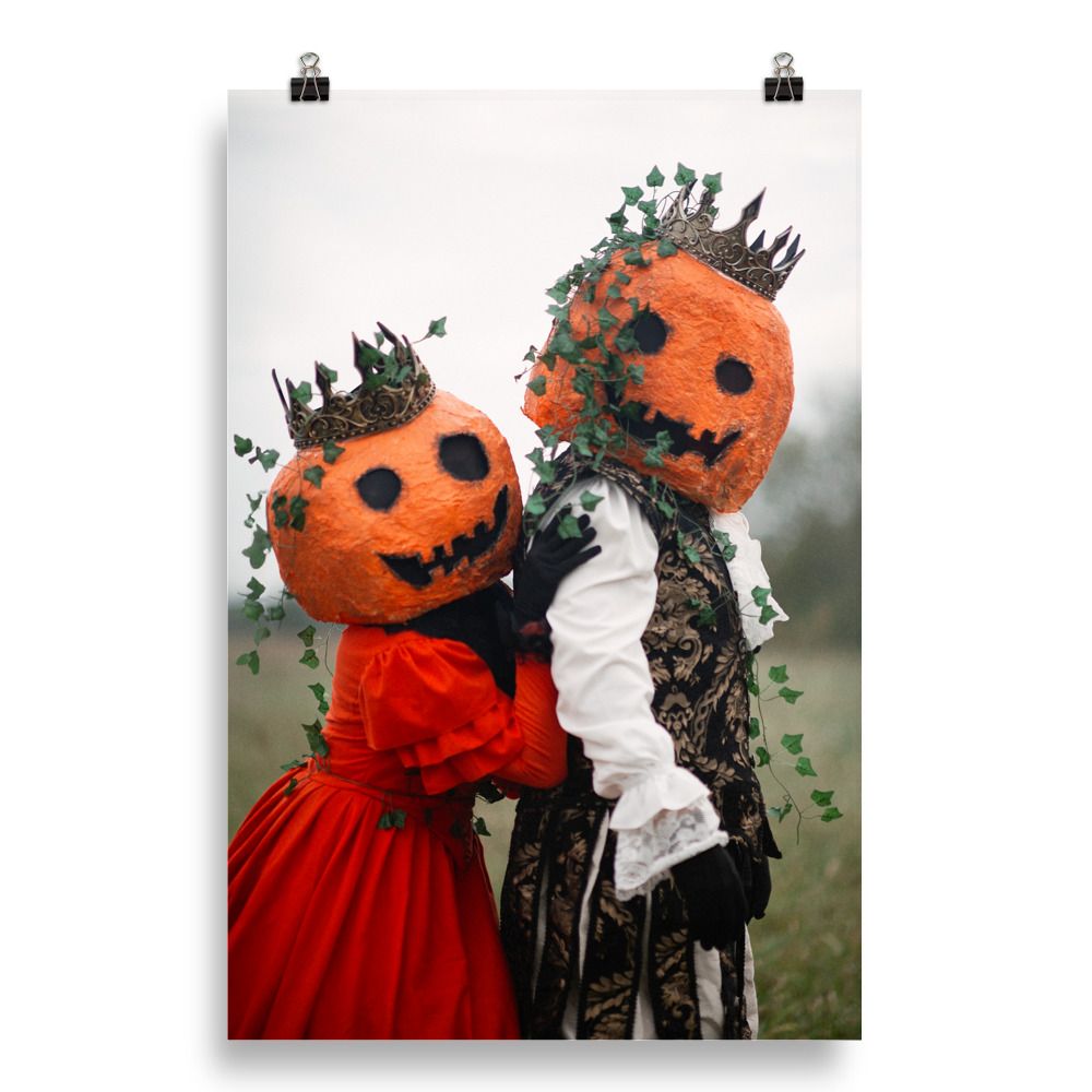 Portrait of the Pumpkin King and Queen - Photo paper poster