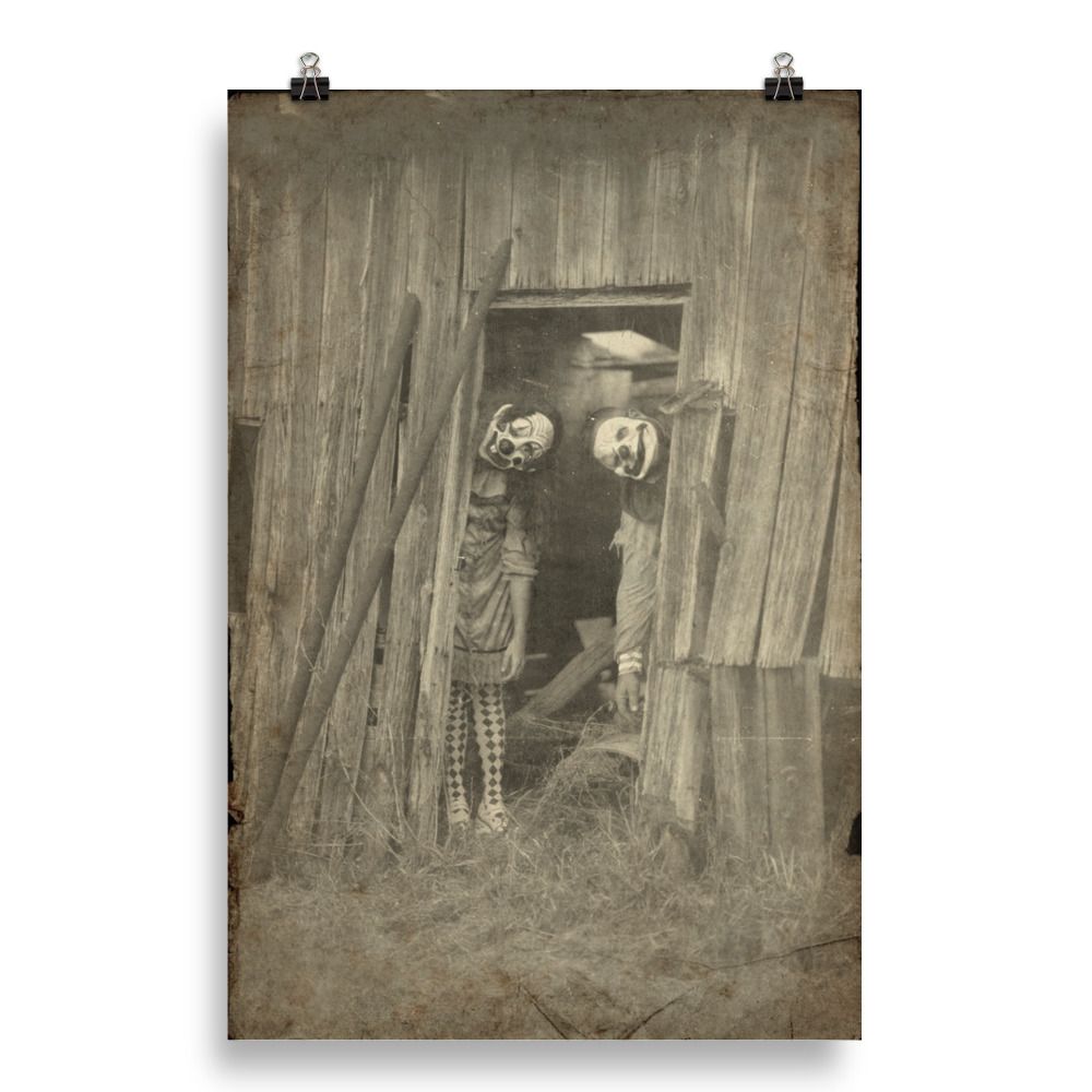Staying For Dinner? Horror Style Photo paper poster