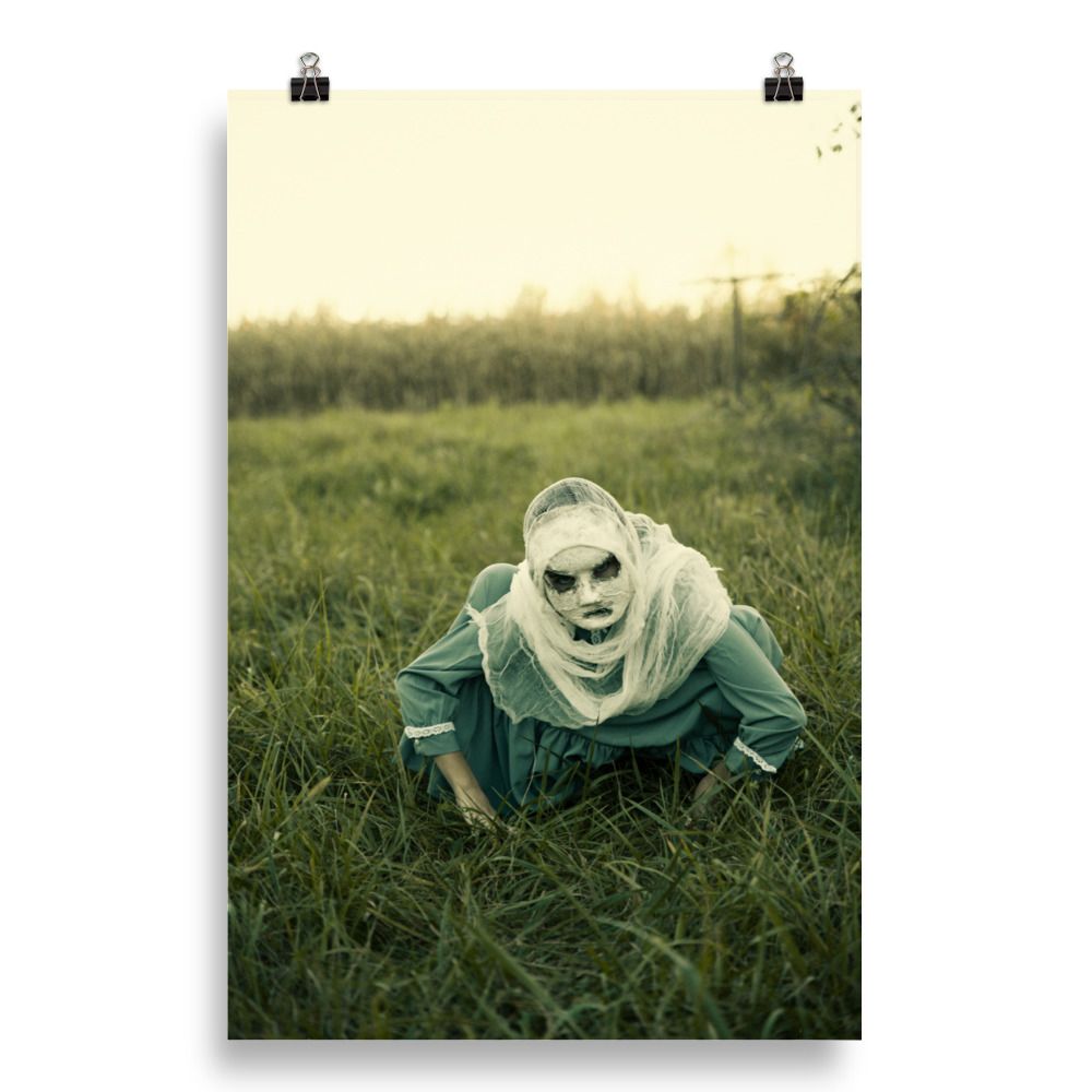 Thou Shalt Not Trespass - Horror Style Photo paper poster