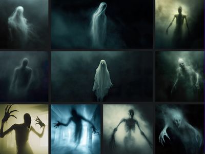 11 Creature Digital Backgrounds or Overlays  - Spirit Demon Overlays PNG