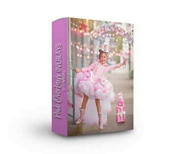 Pink Christmas Bokeh Light Overlays - 61 Bokeh and Light Overlays