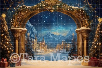 Nutcracker Realm Digital Background -  Christmas  Background- JPG File