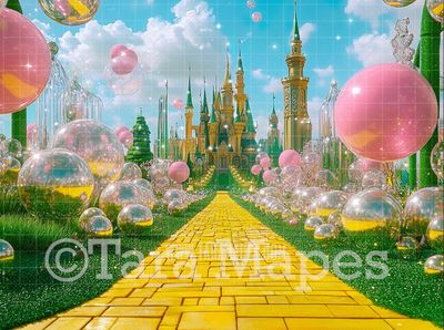 Whimsical Yellow Brick Road -  Oz Digital Background