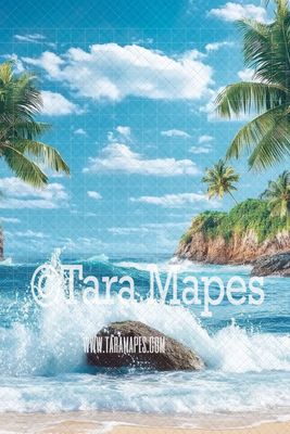 Painterly Magic Ocean Wave Digital Background - Ocean Wave - Magic Ocean Digital Background JPG file