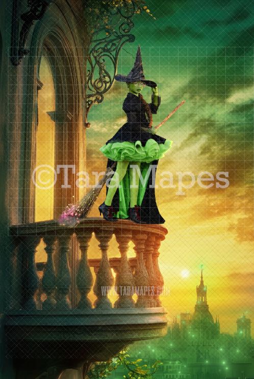 Oz Balcony Digital Background - Wizard of Oz Digital Background