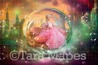 Glinda Oz Bubble Digital Background - Wizard of Oz Bubble Digital Background