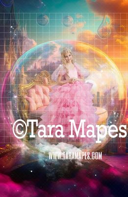 Glinda Oz Bubble Digital Background - Wizard of Oz Bubble Digital Background