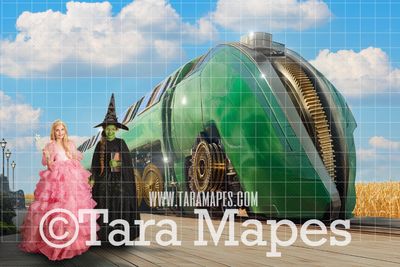 Oz Train Digital Background - Wizard of Oz   Digital Background