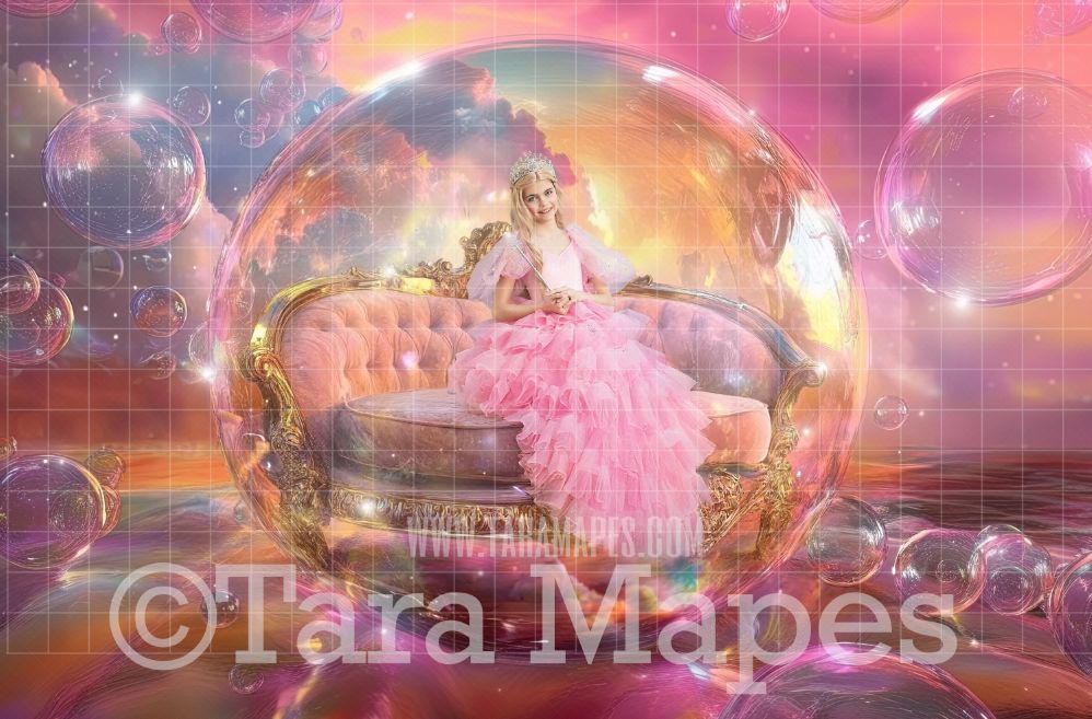 Glinda Oz Bubble Digital Background - Wizard of Oz Bubble Digital Background