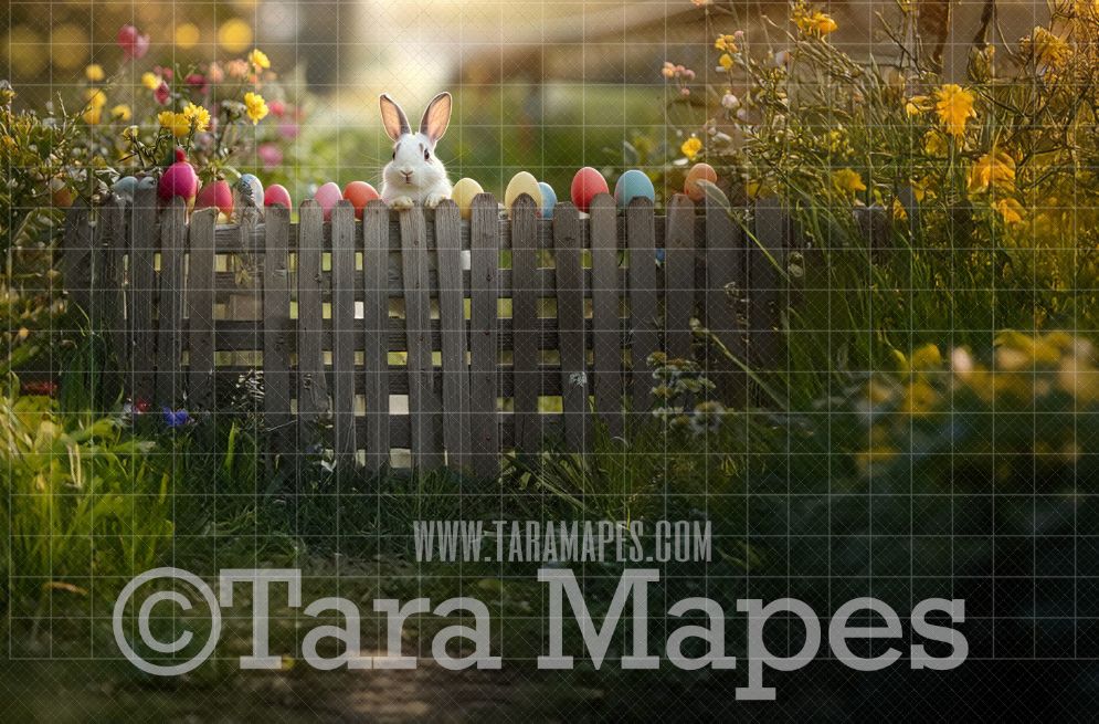 Easter Cart Digital Backdrop - Easter Spring Digital Background