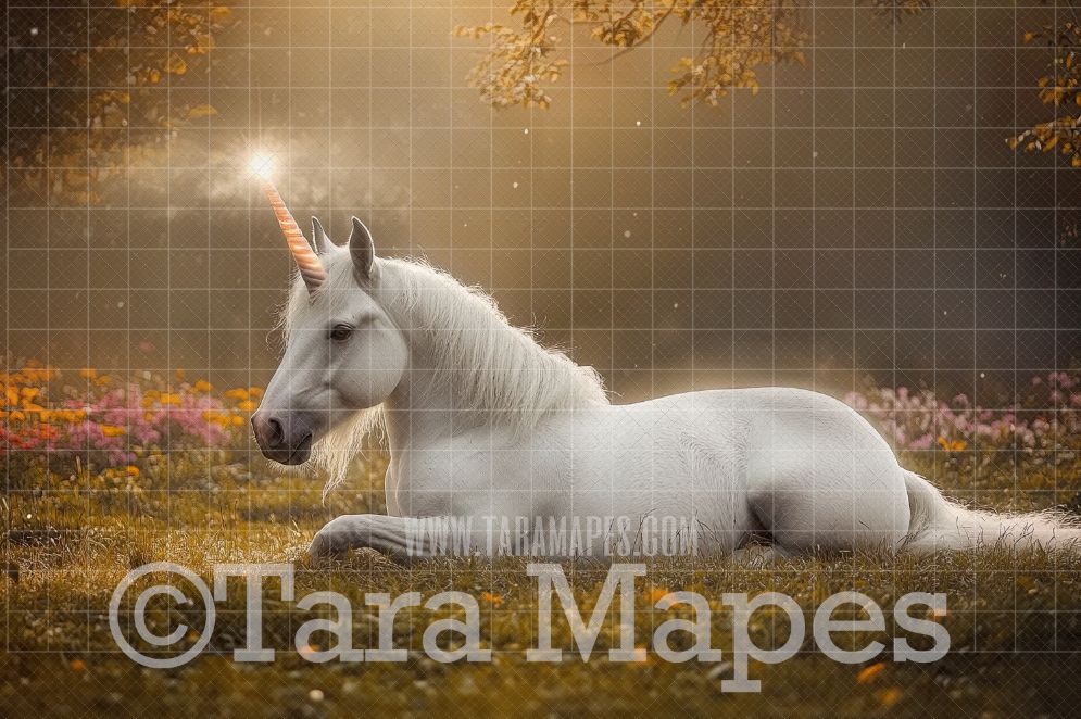 Magical Unicorn Digital Backdrop - Unicorn  Digital Background