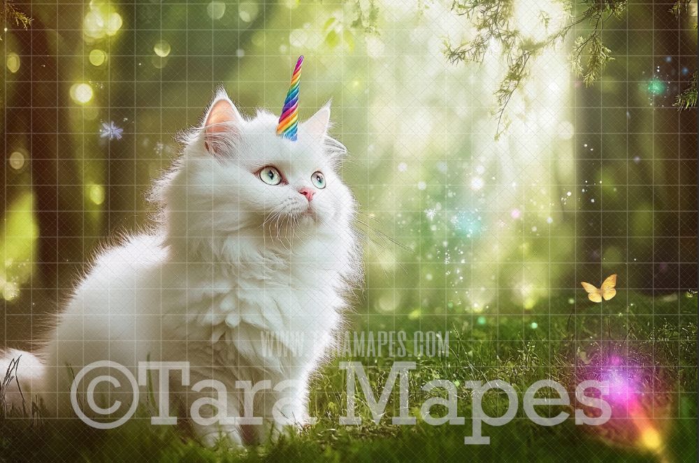 Cat Unicorn Digital Background - Caticorn Digital  Backdrop