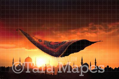 Flying Carpet Digital Background - Magic Carpet Digital  Backdrop