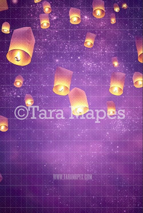 Rapunzel Paper Lanterns Digital Background - Rapunzel Digital  Backdrop