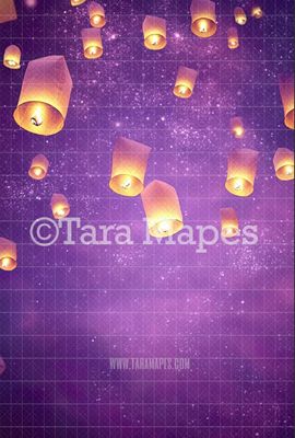Rapunzel Paper Lanterns Digital Background - Rapunzel Digital  Backdrop