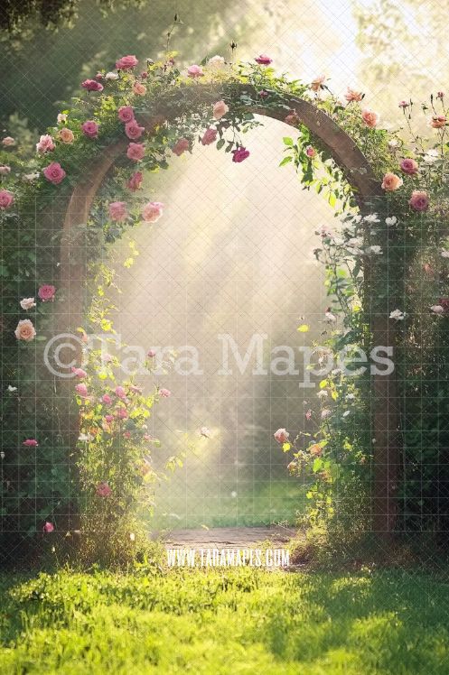 Flower Trellis Digital Background - Ivy Garden Trellis Digital  Backdrop