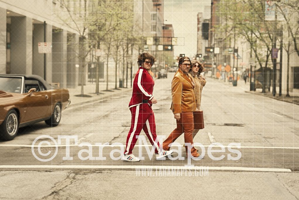 Hustler Theater Street Digital Background Backdrop -  City Street with Lights Digital Background